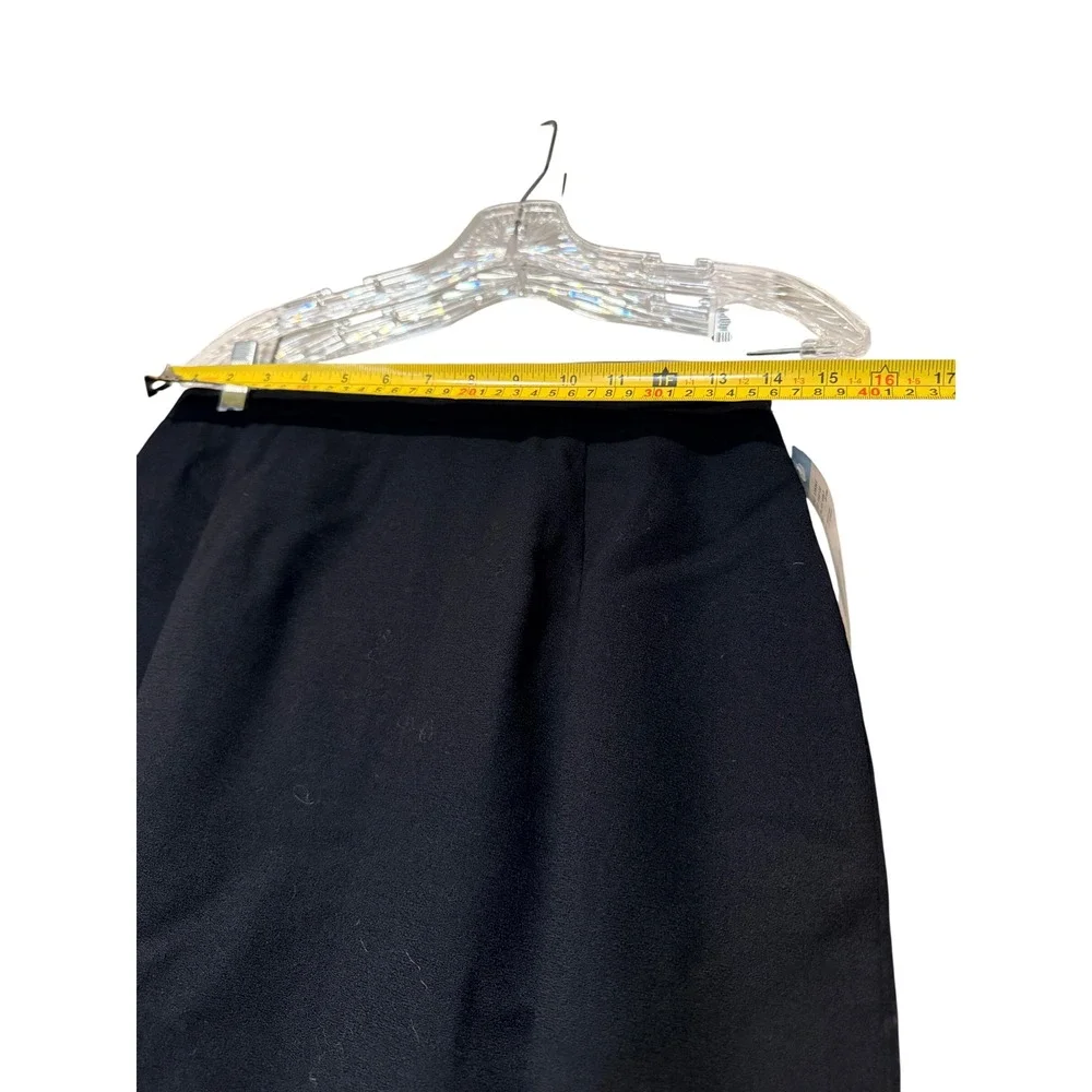 Vintage Saville Suit Pencil Skirt Womens 10 Black 100% Pure Wool